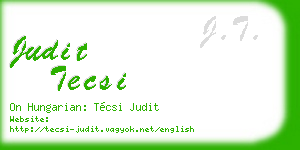 judit tecsi business card